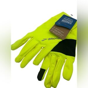 Unisex Brooks High-Visibility Yellow Running Gloves Midweight Warmth